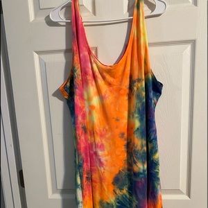 Rainbow tank dress
